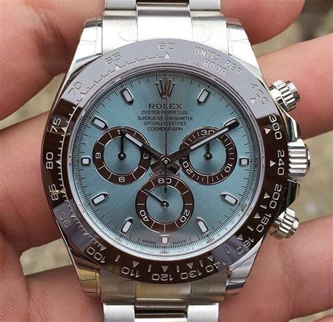 rolex daytona light blue face